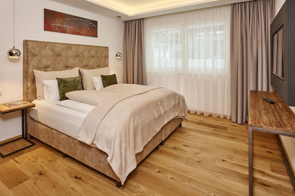Schlafzimmer im Luxus-Apartment in Seefeld in Tirol