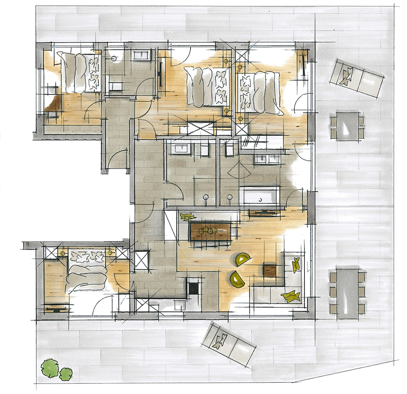Grundriss Apartment 34 im A-VITA Living