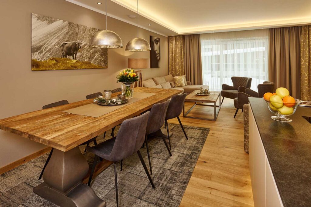 Esszimmer Apartment 5 im A-VITA Living in Seefeld in Tirol